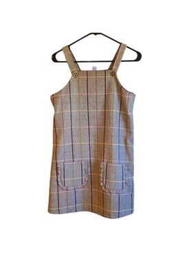 TU kids plaid wool blend jumper dress size 12 years